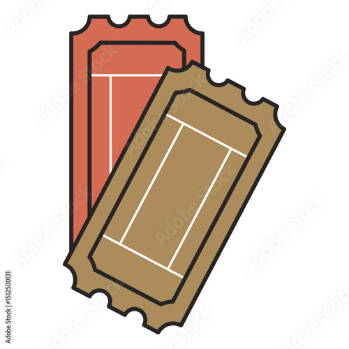 Vintage movie tickets color-stroke