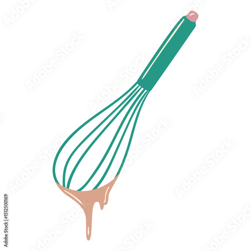 Used green whisk glossy