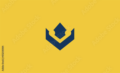 Crown Logo with Letter  V. Elegant, King, Royal and Premium concept for Luxury and jewellery Brand.