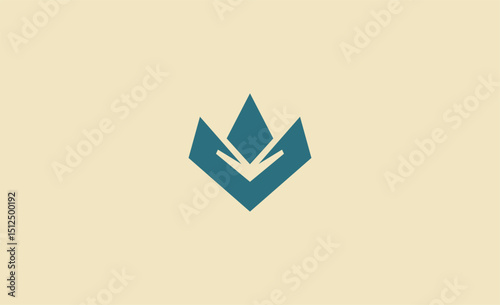 Crown Logo with Letter  V. Elegant, King, Royal and Premium concept for Luxury and jewellery Brand.