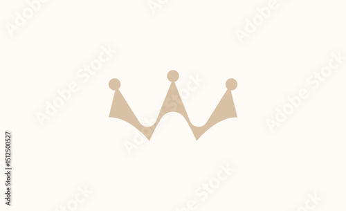 Crown Logo with Letter  W. Elegant, King, Royal and Premium concept for Luxury and jewellery Brand.