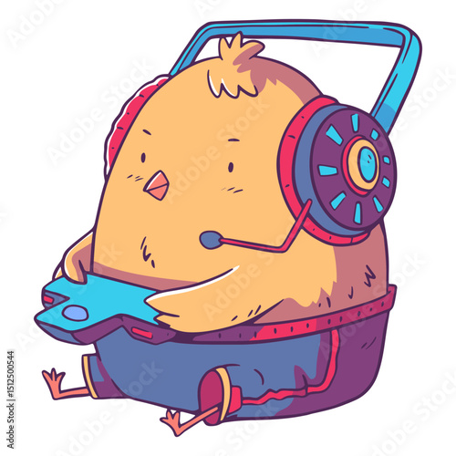 Chick animal gamer character