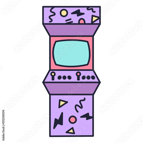 Vintage arcade color stroke 