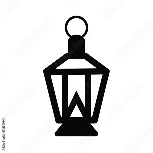 Lantern Clip Icon Vector Illustration