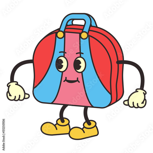 Bag retro cartoon bowling