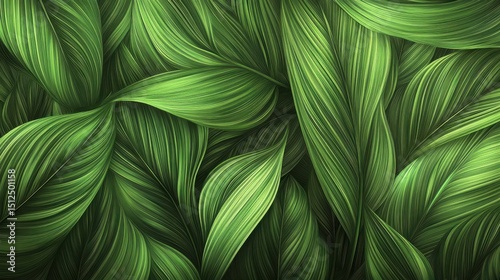 Luxury Nature green background vector. Floral pattern, Tropical plant line arts, Vector illustration. illustration , no logos, no brands