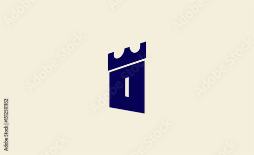 Logo Castle with Initial O. Strong, Bold and Minimal concept design.