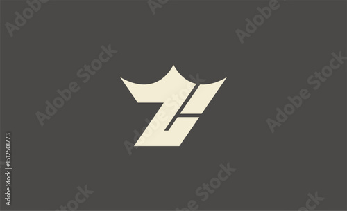 Logo Crown with Letter Z. Elegant, King, Royal and Premium concept for Luxury and jewellery Brand.