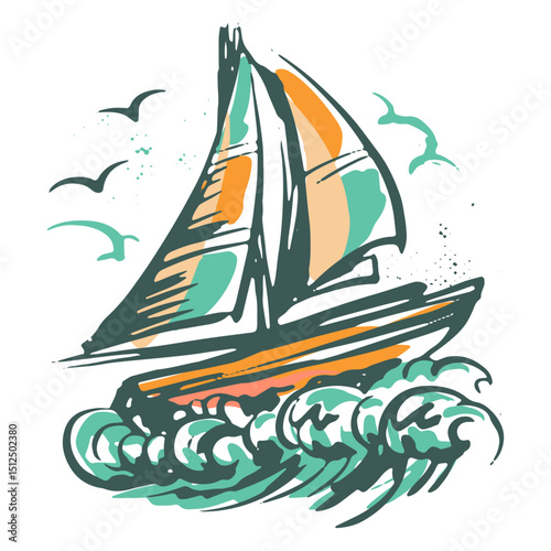 A boat sailing the sea