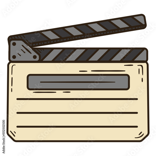 Movie clapper color stroke icon