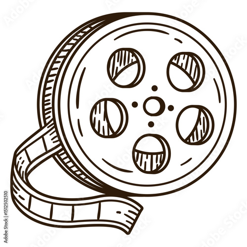 Film reel movie stroke