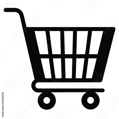 shopping cart line art silhouette vector illustration, Shopping Cart, Shopping cart silhouette set vector illustration isolated On Transparent Background, Shopping cart icon set, Shoping Cart.