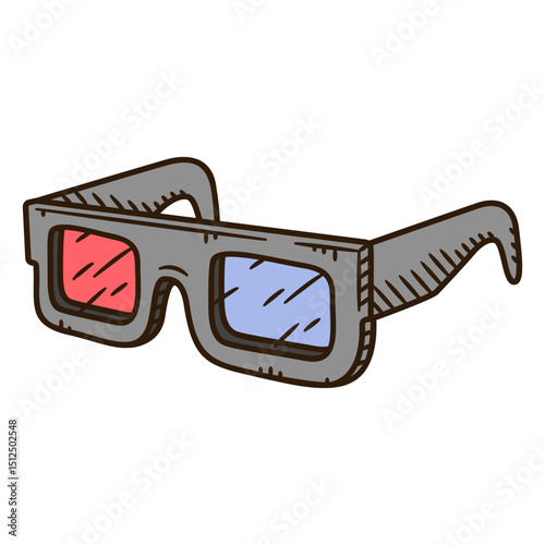 Vintage 3D movie glasses