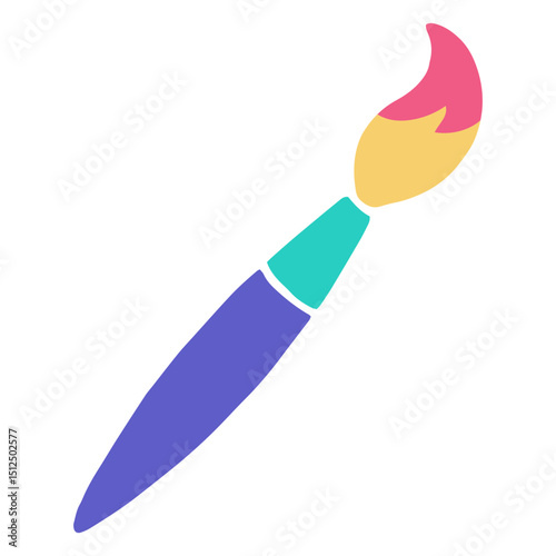 Paint brush icon doodle