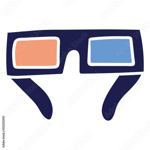 Pair of 3d movie glasses