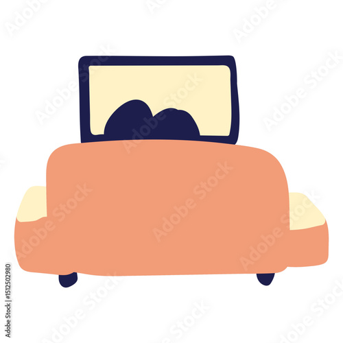 Man sitting on a couch watching tv