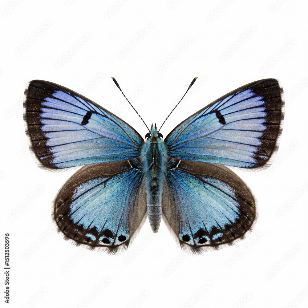 Fototapeta premium Butterfly Neolycaena argali isolated on white background