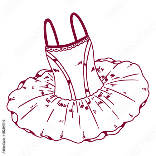 Feminine ballet tutu design
