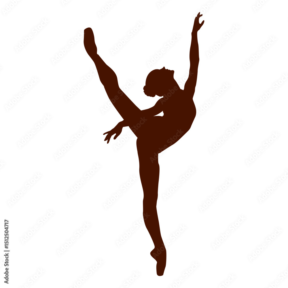 Fototapeta premium Dancer pose silhouette