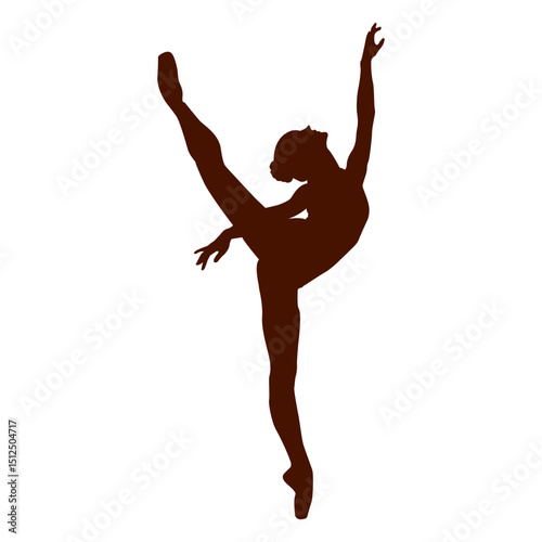 Dancer pose silhouette