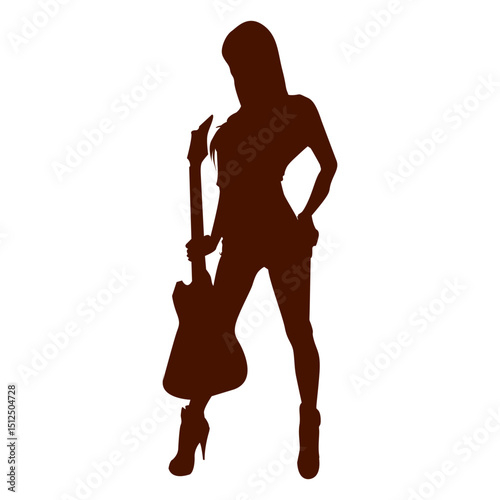 Guitar music musician silhouette