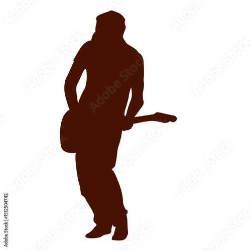 Man music guitar musician silhouette