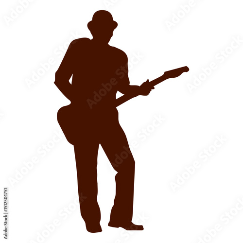 Music guitar silhouette