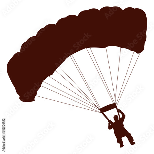 Paragliding flight right turn
