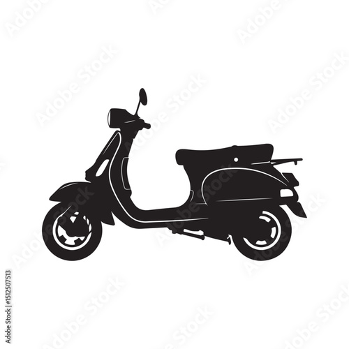 Scooter silhouette vector design for graphic design projects
