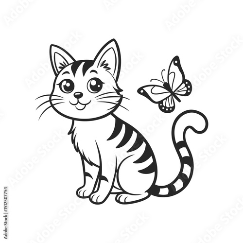 vector illustration of a cat