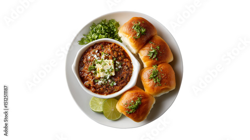 Pav Bhaji Indian street food delicious meal bread curry