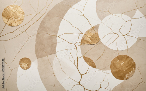 Wabi-Sabi Abstract Japanese Background with Natural Textures