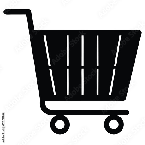 shopping cart line art silhouette vector illustration, Shopping Cart, Shopping cart silhouette set vector illustration isolated On Transparent Background, Shopping cart icon set, Shoping Cart.