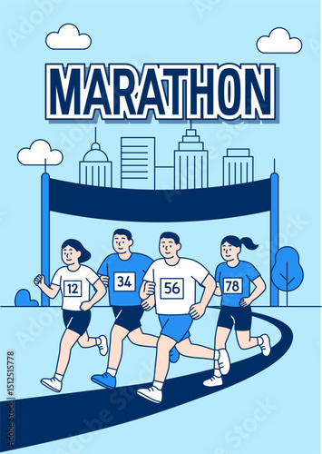 Marathon Runners in Action