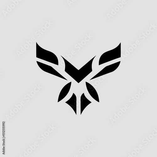 Old school hawk emblem on distressed leather background vector illustration