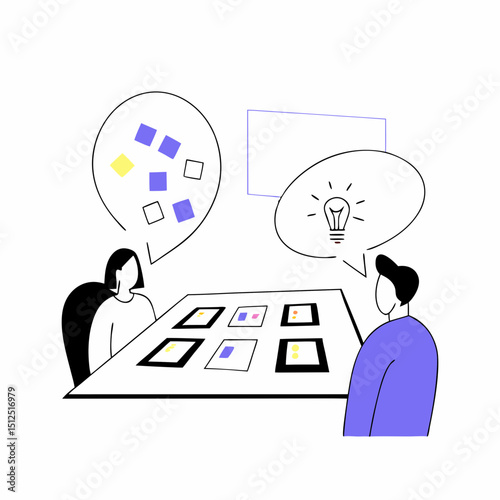 Dynamic Brainstorming Vector  for Web Banner vector illustration