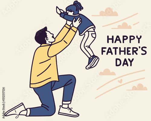 modern happy fathers day attractive background design
