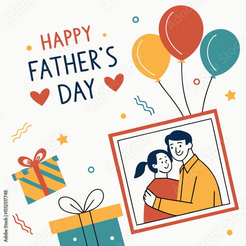 modern happy fathers day attractive background design
