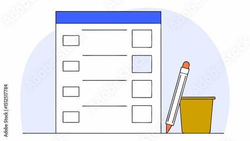 Checklist Concept  for Efficient Task Management vector illustration