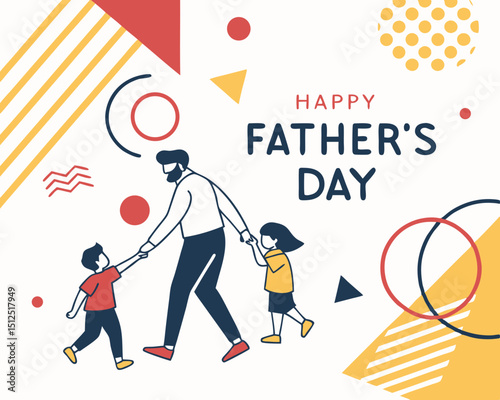 modern happy fathers day attractive background design
