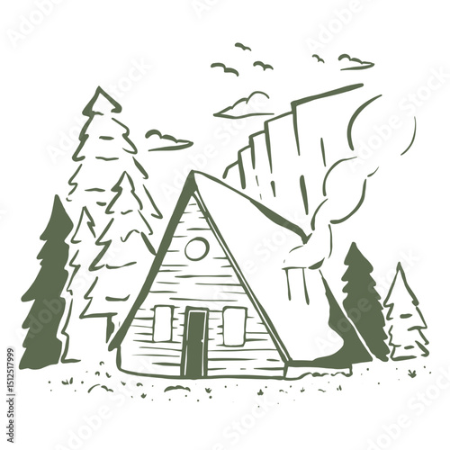 Wood cabin