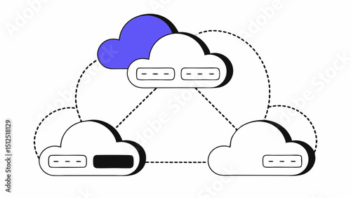 Cloud Hosting Concept  vector illustration