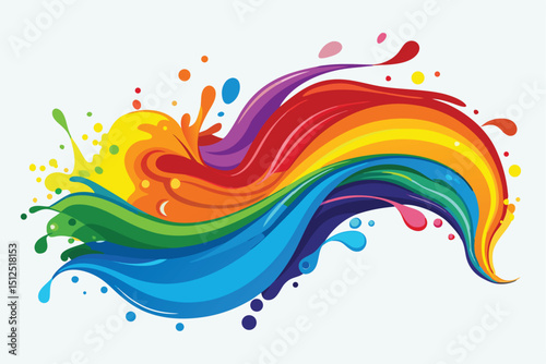 Abstract rainbow color splash background design