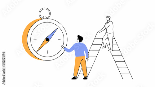 Dynamic Coaching Journey  vector illustration