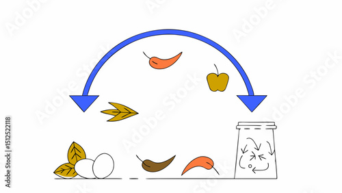 Compost Cycle Concept  vector illustration