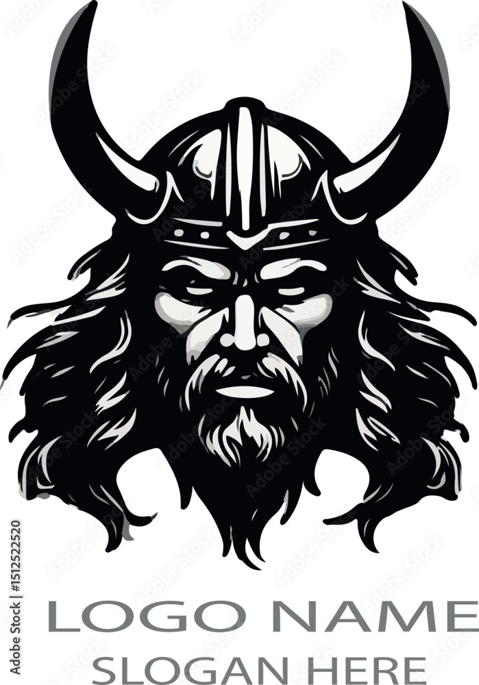 Fototapeta premium Norseman Logo Design & Vector Clip Art .
