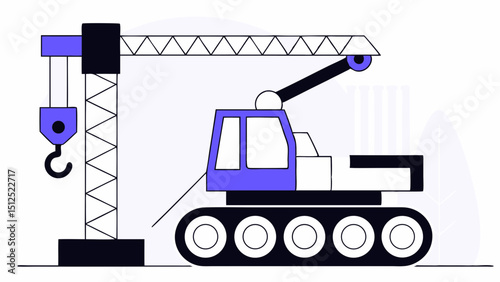 Construction Crane Concept  Vector Design vector illustration