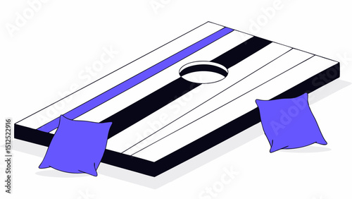 Cornhole Game Concept  vector illustration