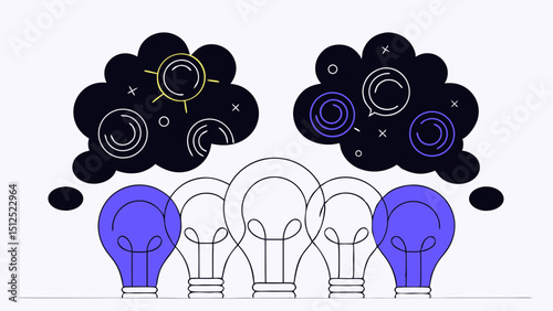 Creative Mindstorming  Concept  for Innovative Ideas vector illustration