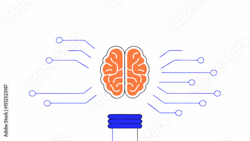 Curiosity Unleashed  Exploring the Brain Through  vector illustration